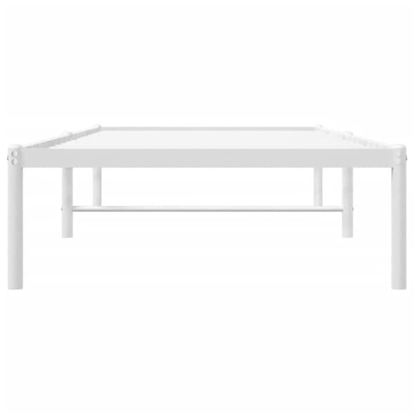 vidaXL Sengeramme i metall hvit 80x200 cm