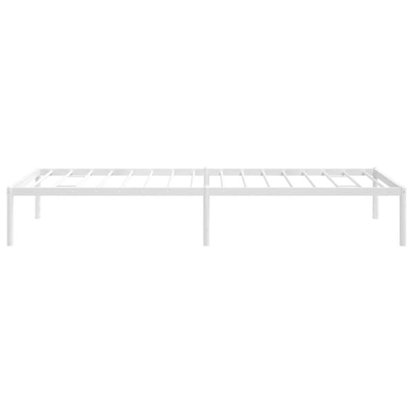 vidaXL Sengeramme i metall hvit 80x200 cm