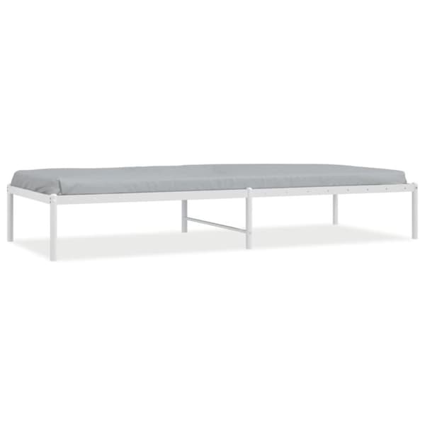 vidaXL Sengeramme i metall hvit 80x200 cm