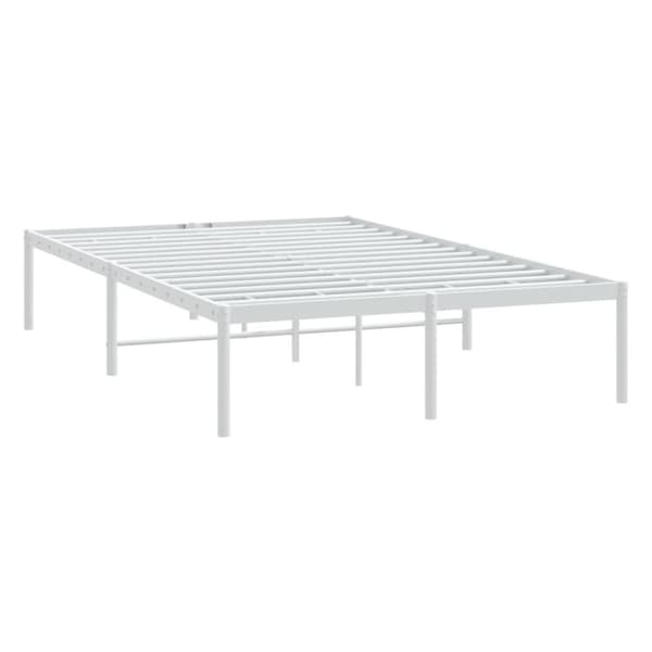vidaXL sengeramme 120x190 cm metal hvid