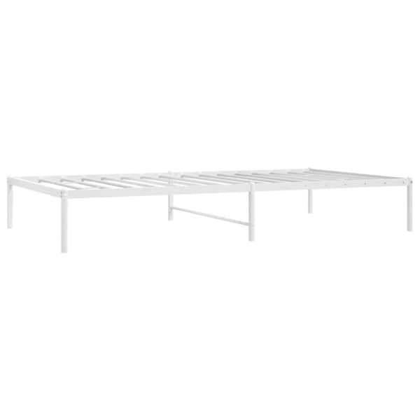 vidaXL Metallinen sängynrunko valkoinen 75x190 cm