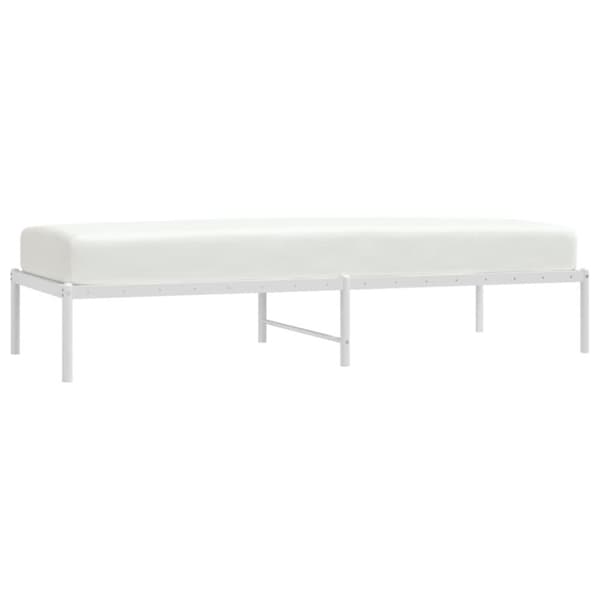 vidaXL Sengeramme i metall hvit 75x190 cm