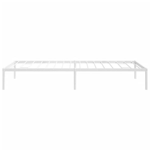 vidaXL Metallinen sängynrunko valkoinen 90x200 cm