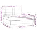 Miniatyrbillede 7 af 7: vidaXL kontinentalseng med madras 160x200 cm stof sort