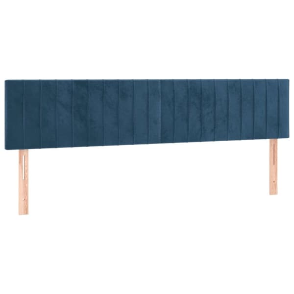 vidaXL kontinentalseng med madras 200x200 cm fløjl mørkeblå