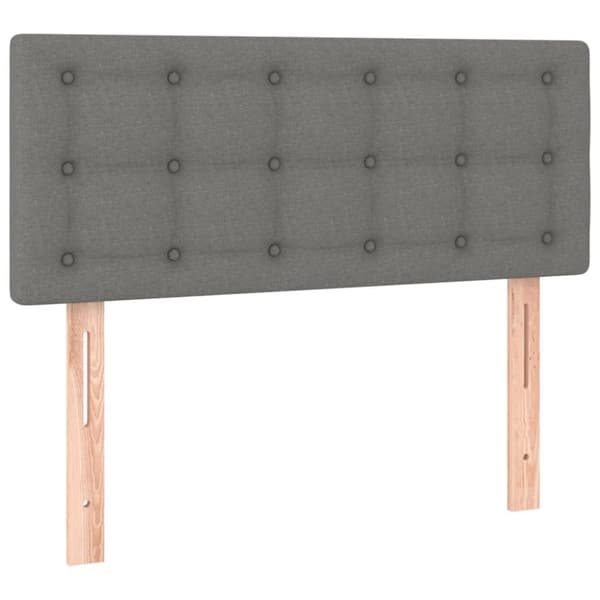 vidaXL kontinentalseng med madras 90x200 cm stof mørkegrå