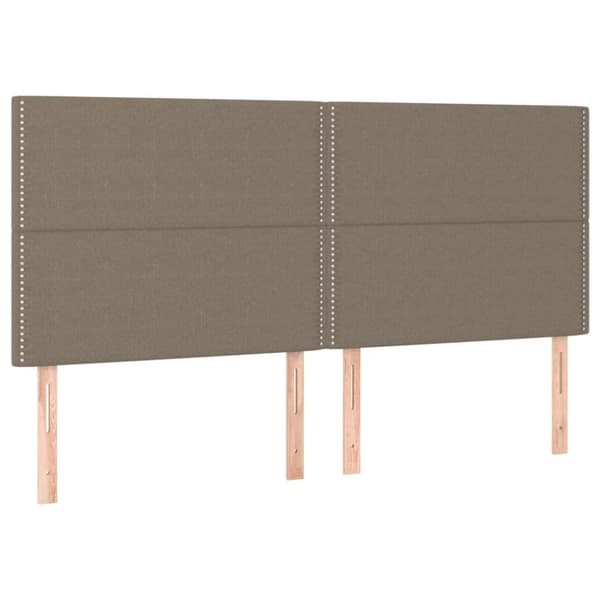 vidaXL kontinentalseng med madras 160x200 cm stof gråbrun