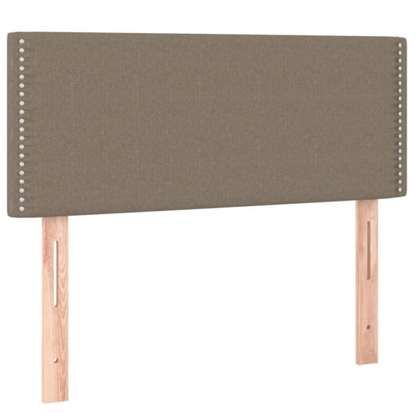 vidaXL kontinentalseng med madras 90x200 cm stof gråbrun