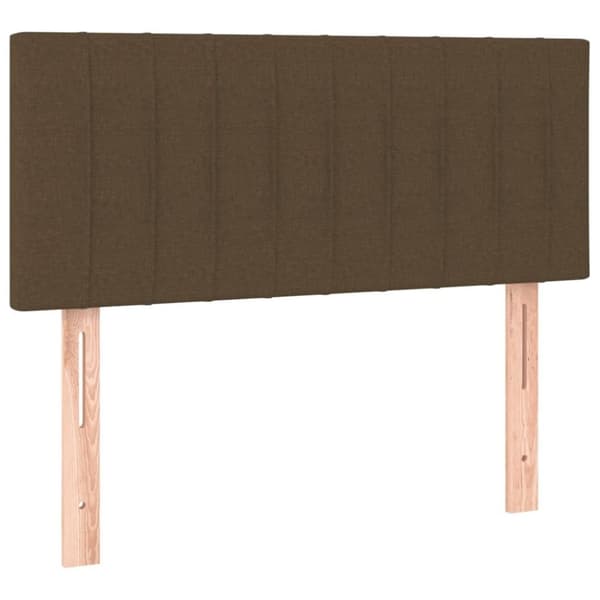 vidaXL kontinentalseng med madras 100x200 cm stof mørkebrun