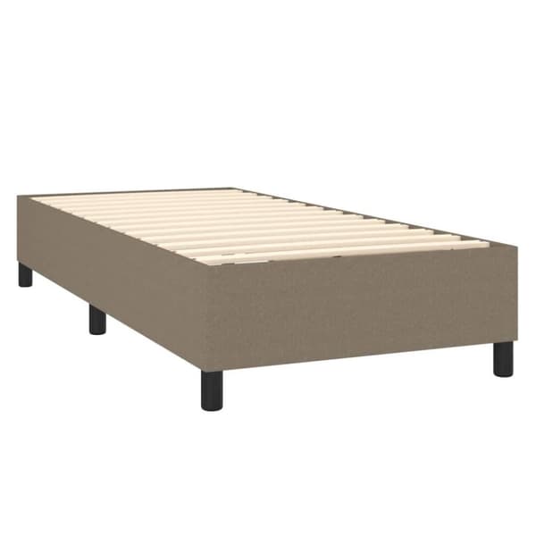 vidaXL kontinentalseng med madras 100x200 cm stof gråbrun
