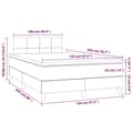 Miniatyrbillede 8 af 10: vidaXL kontinentalseng med LED-lys 120x200 cm stof sort
