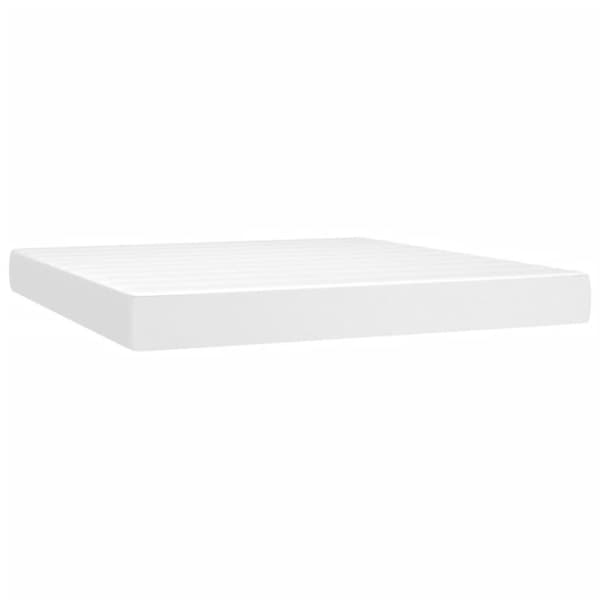 vidaXL kontinentalseng 160x200 cm kunstlæder hvid