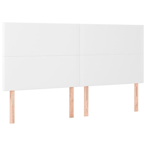 vidaXL kontinentalseng 160x200 cm kunstlæder hvid