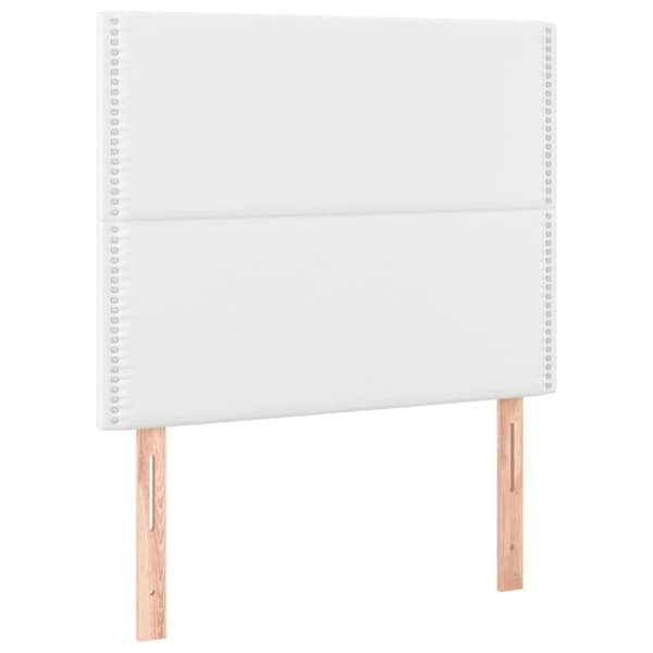 vidaXL kontinentalseng med madras 100x200 cm kunstlæder hvid
