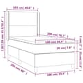 Miniatyrbillede 7 af 9: vidaXL kontinentalseng 100x200 cm kunstlæder cappuccinofarvet