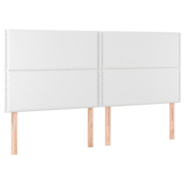 vidaXL kontinentalseng med madras 180x200 cm kunstlæder hvid