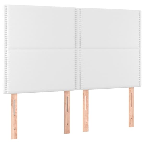 vidaXL kontinentalseng med madras 140x190 cm kunstlæder hvid