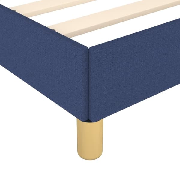 vidaXL sengeramme med sengegavl 90x190 cm stof blå
