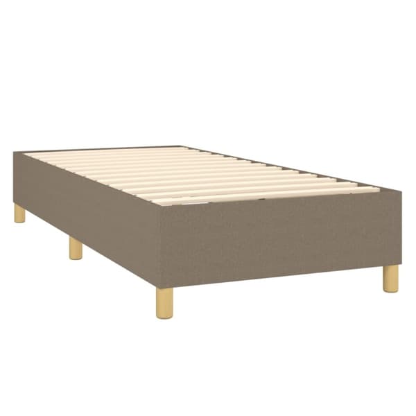 vidaXL kontinentalseng med madras 100x200 cm stof gråbrun