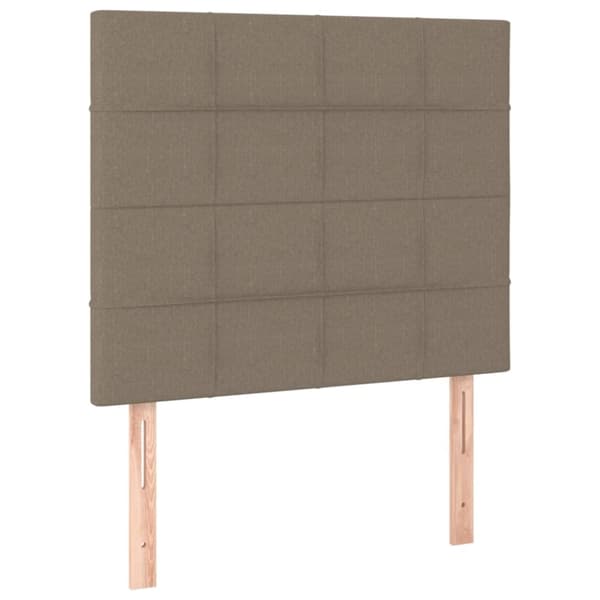vidaXL kontinentalseng med madras 100x200 cm stof gråbrun