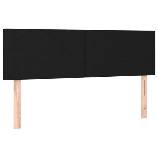 vidaXL kontinentalseng med madras 140x190 cm stof sort