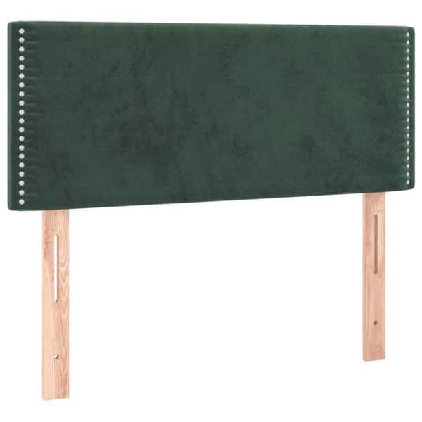 vidaXL kontinentalseng med madras 90x190 cm fløjl mørkegrøn