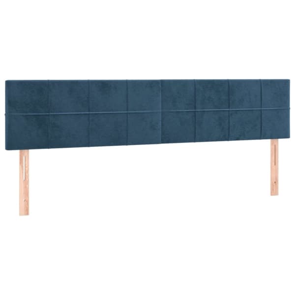 vidaXL kontinentalseng med madras 160x200 cm fløjl mørkeblå