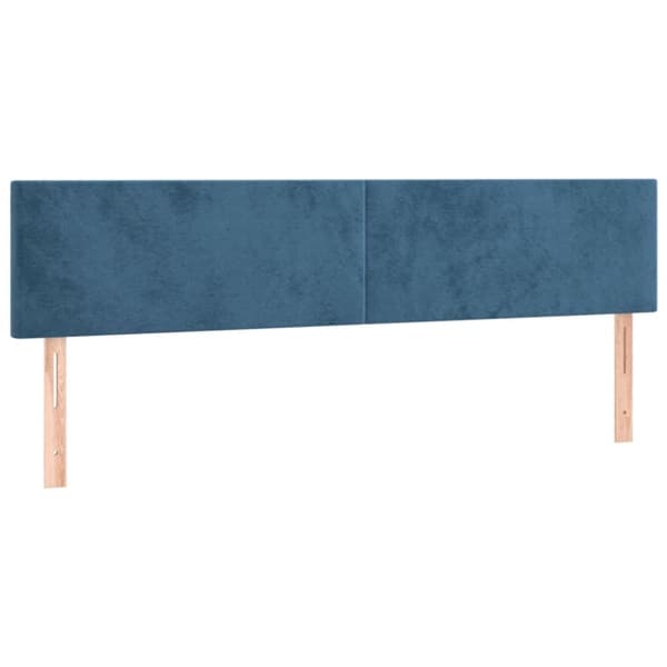 vidaXL kontinentalseng med madras 180x200 cm fløjl mørkeblå