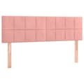Miniatyrbillede 6 af 8: vidaXL Ramsäng med madrass rosa 140x190 cm sammet