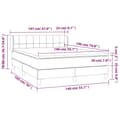 Miniatyrbillede 7 af 8: vidaXL Ramsäng med madrass rosa 140x190 cm sammet