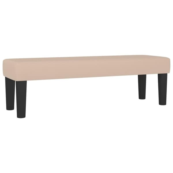 vidaXL kontinentalseng 180x200 cm kunstlæder cappuccinofarvet