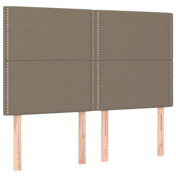 vidaXL kontinentalseng med madras 140x190 cm stof gråbrun