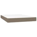 Miniatyrbillede 6 af 9: vidaXL Ramsäng med madrass taupe 140x190 cm tyg