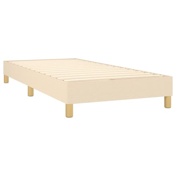 vidaXL kontinentalseng med madras 90x190 cm stof cremefarvet