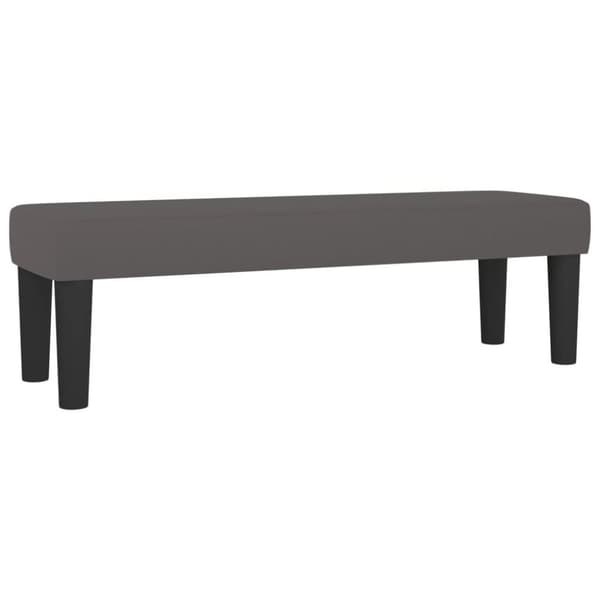 vidaXL kontinentalseng med madras 140x190 cm kunstlæder grå