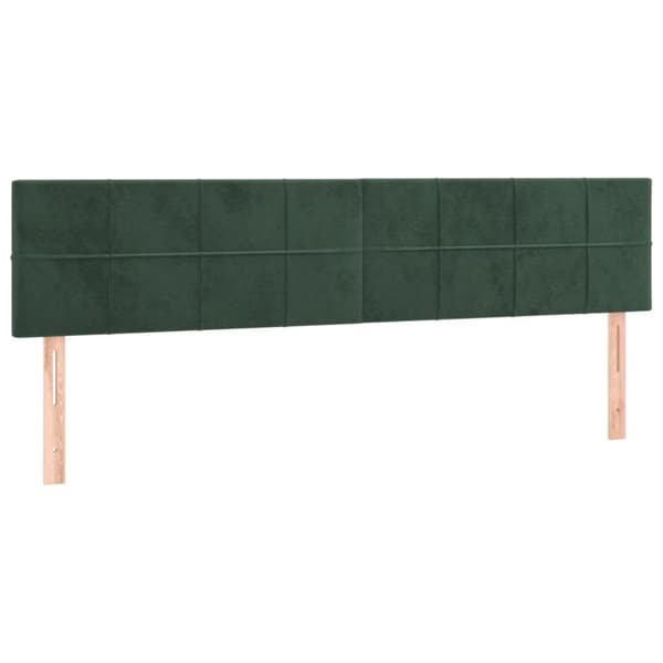 vidaXL kontinentalseng med madras 180x200 cm fløjl mørkegrøn