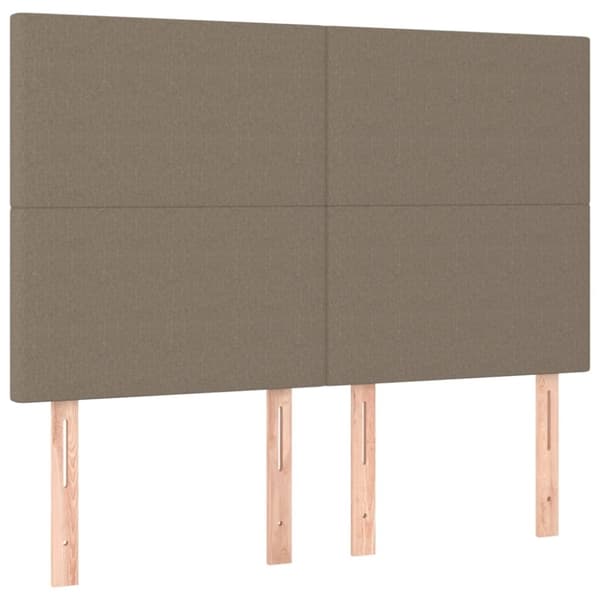 vidaXL Ramsäng med madrass taupe 140x190 cm tyg