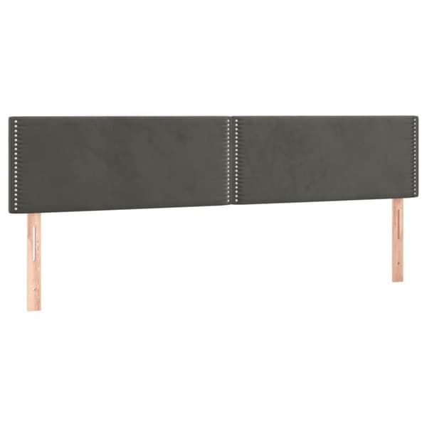 vidaXL kontinentalseng med LED-lys 180x200 cm fløjl mørkegrå