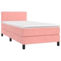 Miniatyrbillede 3 af 10: vidaXL kontinentalseng med LED-lys 80x200 cm velour pink