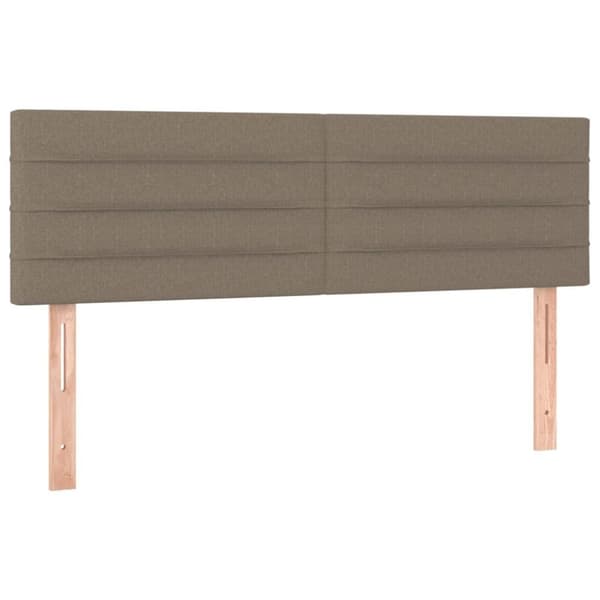 vidaXL kontinentalseng med madras 140x190 cm stof gråbrun