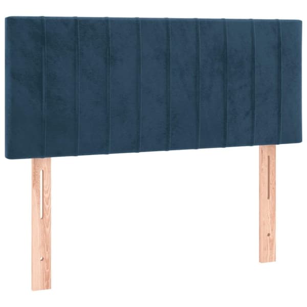 vidaXL kontinentalseng med madras 90x190 cm fløjl mørkeblå