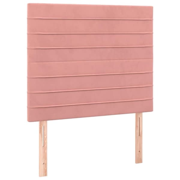 vidaXL kontinentalseng med madras 90x190 cm fløjl pink
