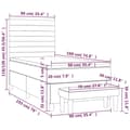 Miniatyrbillede 8 af 10: vidaXL kontinentalseng med madras 90x190 cm fløjl pink
