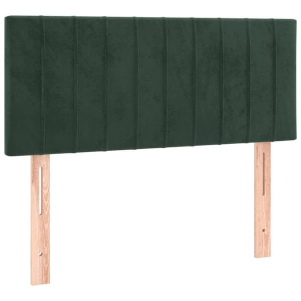 vidaXL kontinentalseng med madras 80x200 cm fløjl mørkegrøn