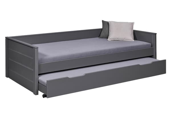 Dream seng 90x200cm med 1 uttrekkbar seng grå.
