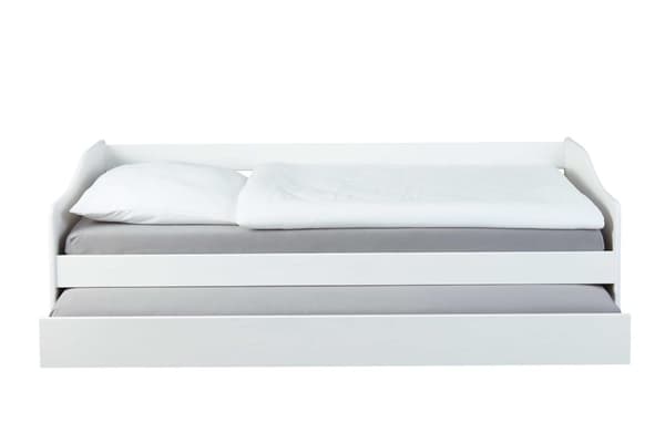 Leonie23 seng 90x200cm med 1 uttrekkbar seng hvit.