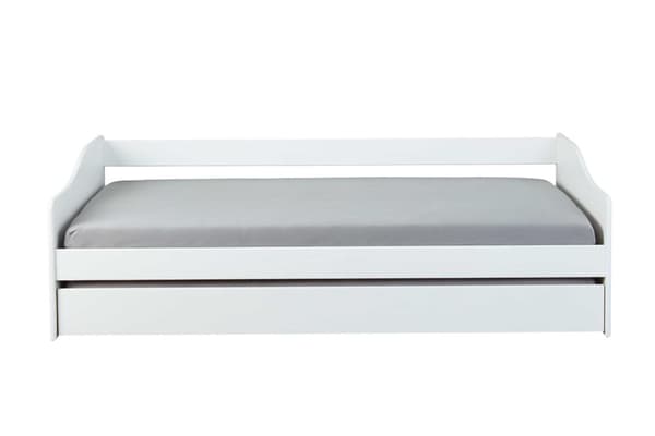 Leonie23 seng 90x200cm med 1 uttrekkbar seng hvit.