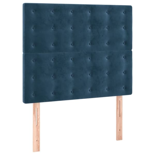 vidaXL kontinentalseng med madras 90x190 cm fløjl mørkeblå