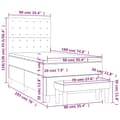 Miniatyrbillede 9 af 9: vidaXL kontinentalseng med madras 90x190 cm fløjl mørkeblå