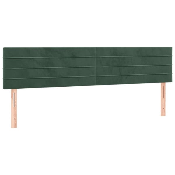 vidaXL kontinentalseng med madras 160x200 cm fløjl mørkegrøn